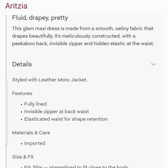 Aritzia Talula peekaboo maxi dress xs - Picture 7 of 7